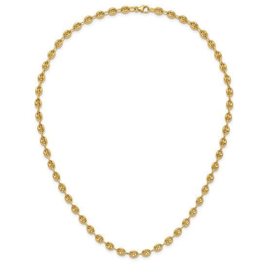 18K Polished Anchor Link Necklaces