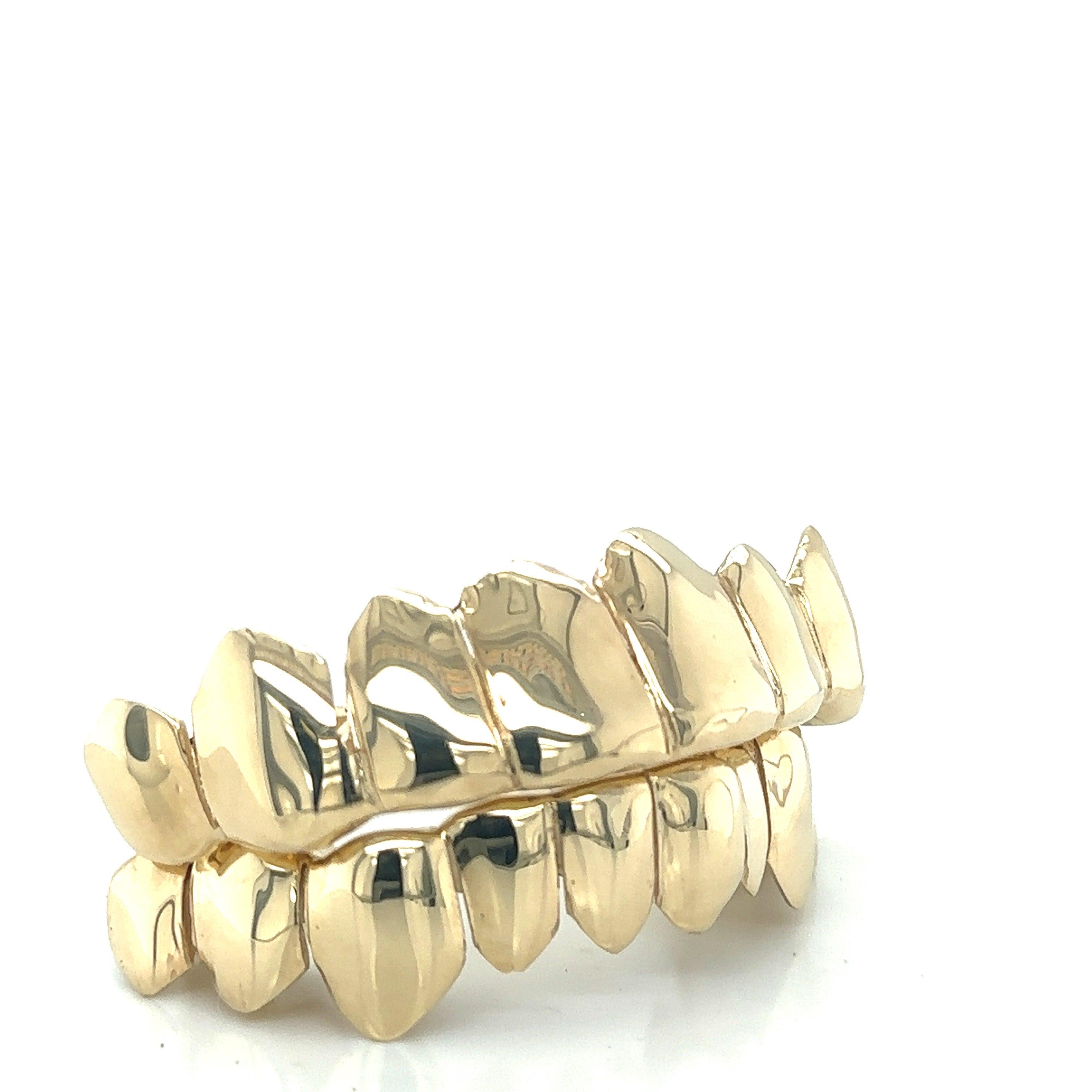 18pc Gold Perm Cut Grillz - Seattle Gold Grillz