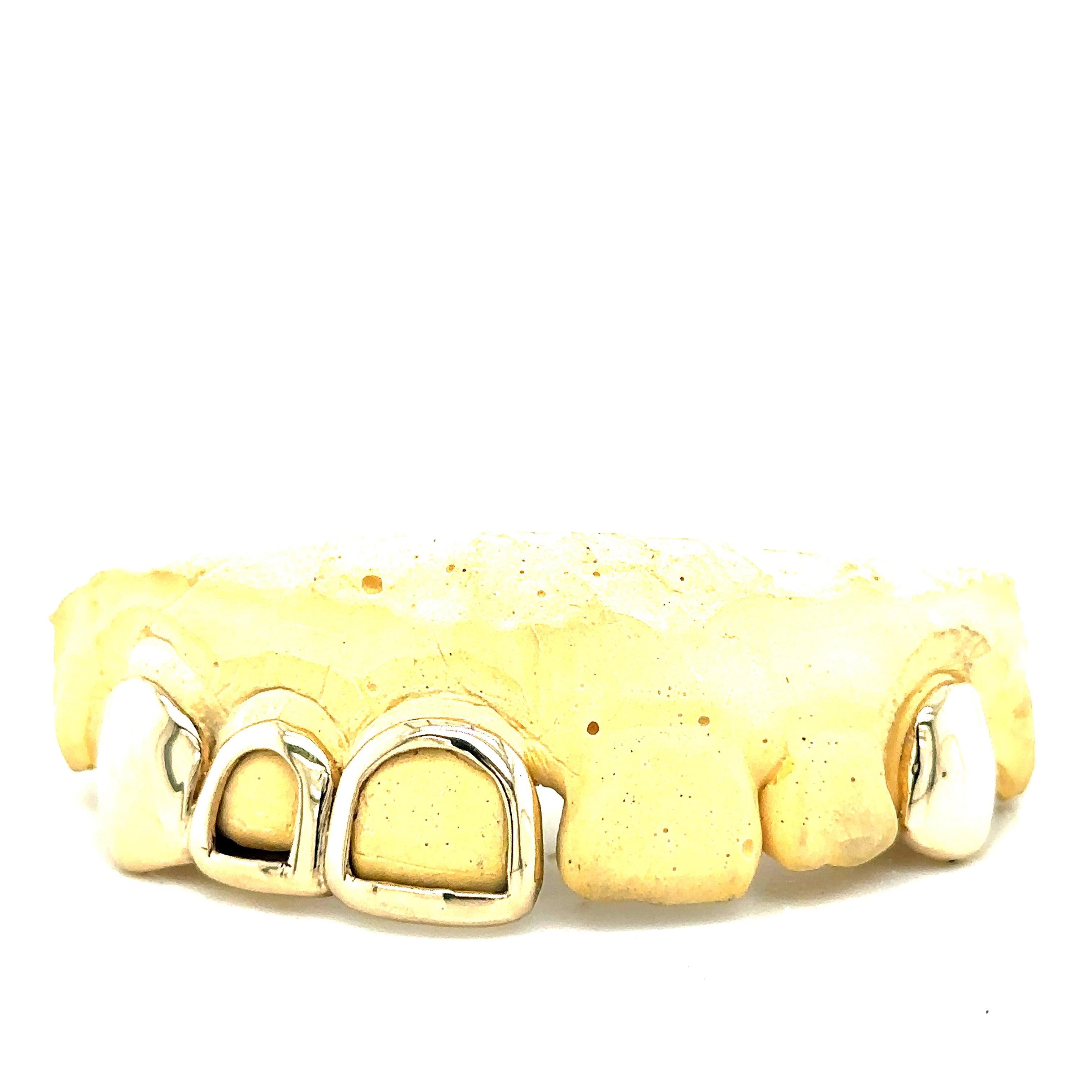 4pc Gold Open Face Top Grillz