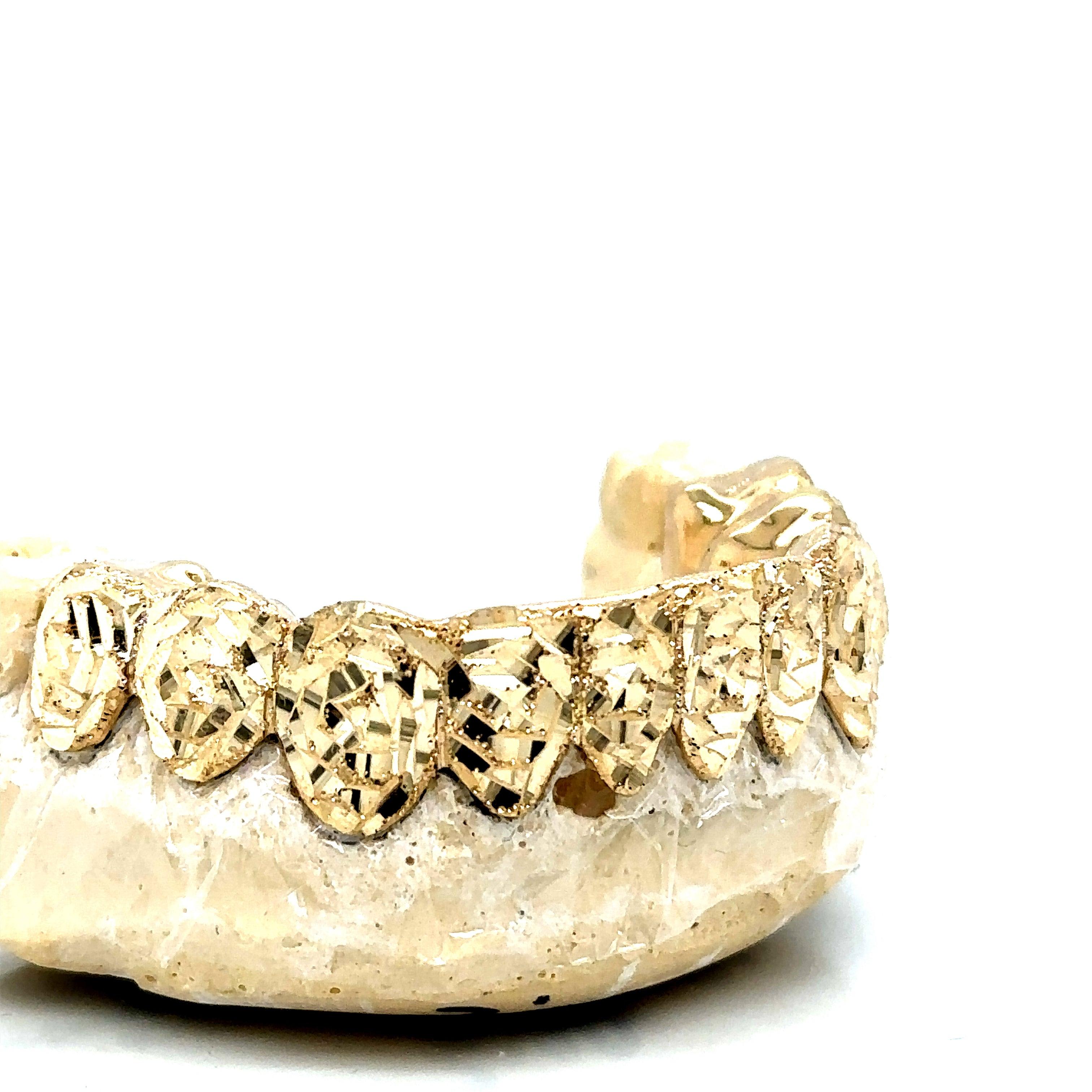 10pc Gold Rose Cut Bottom Grillz