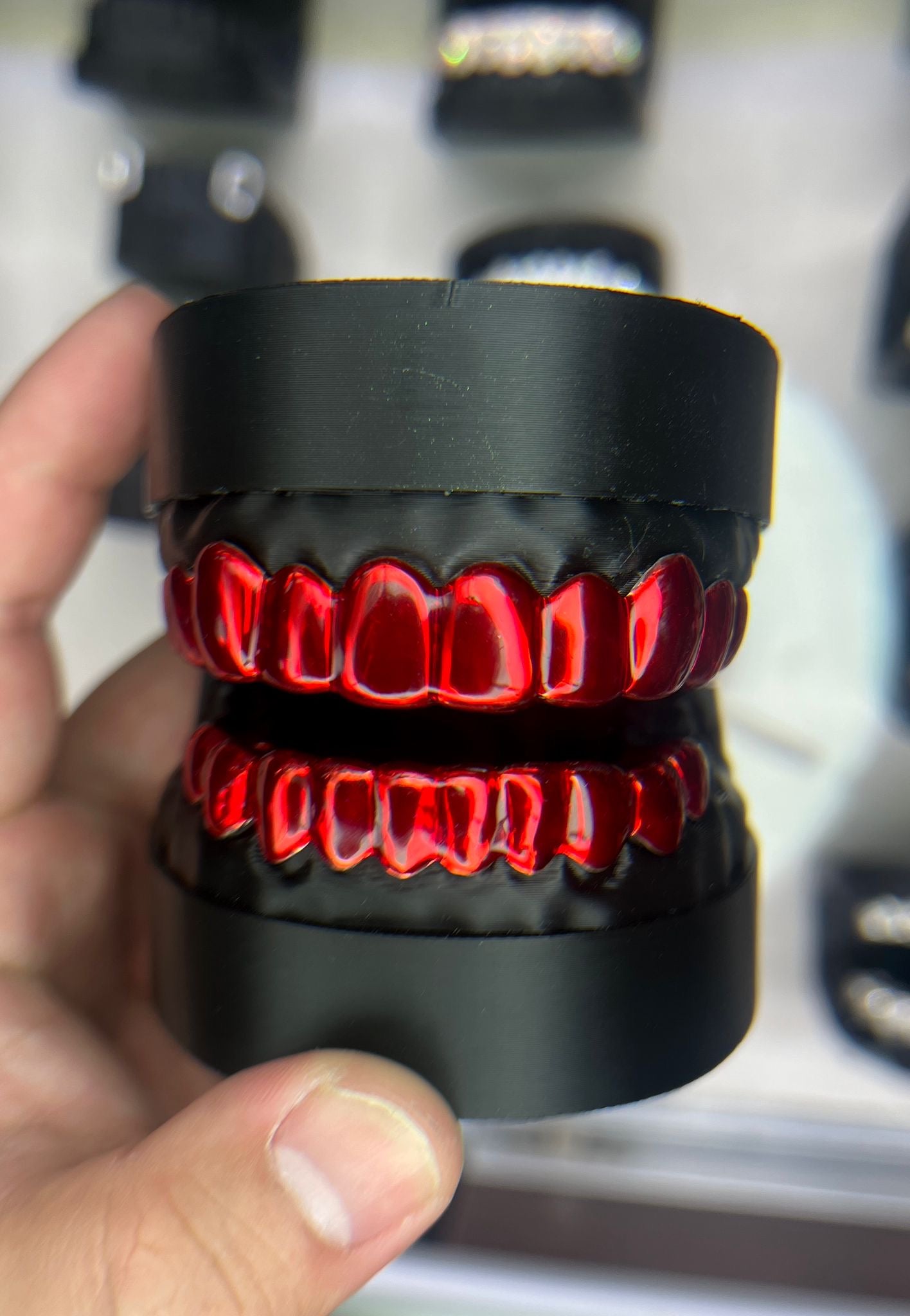 16pc Silver Jelly Red Grillz