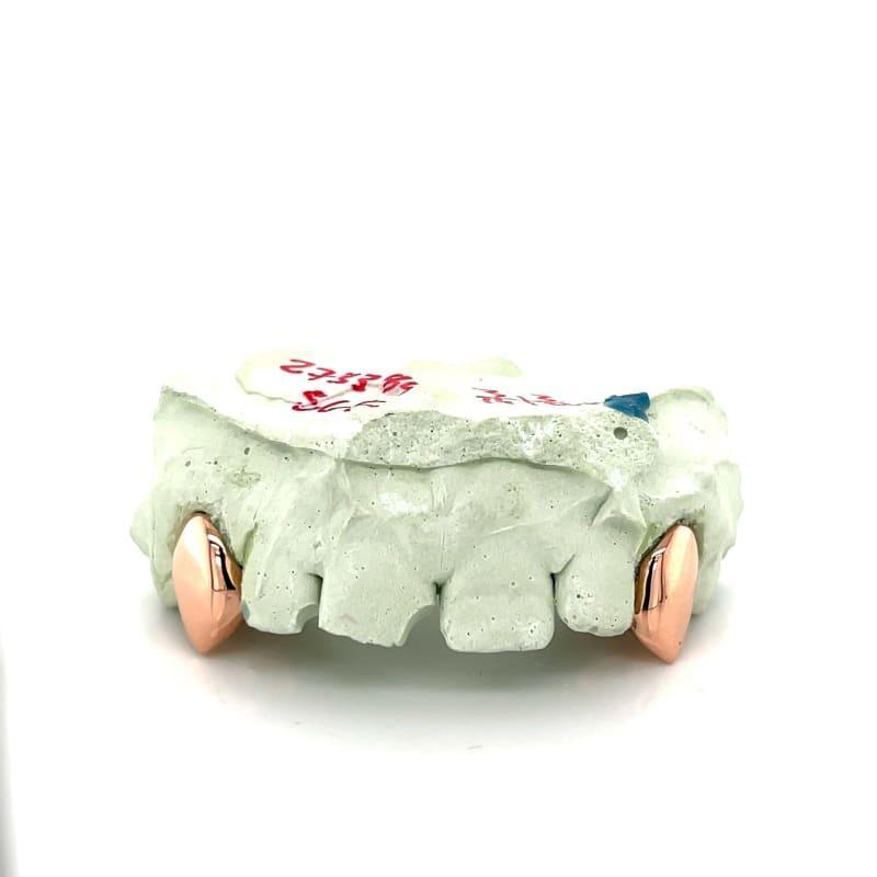 2pc Rose Gold Top Fangs - Seattle Gold Grillz