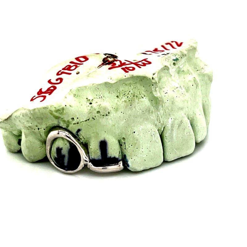2pc White Gold Open Grillz - Seattle Gold Grillz