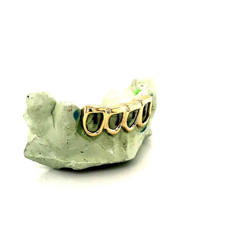 4pc Gold Open Face Grillz - Seattle Gold Grillz