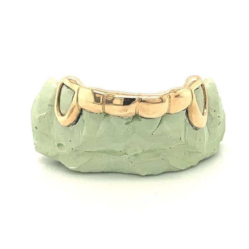 6pc Gold Bottom Bar Grillz - Seattle Gold Grillz