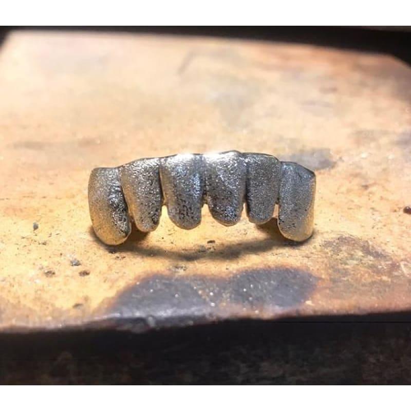 6pc Gold Dusted Bottom Grillz - Seattle Gold Grillz