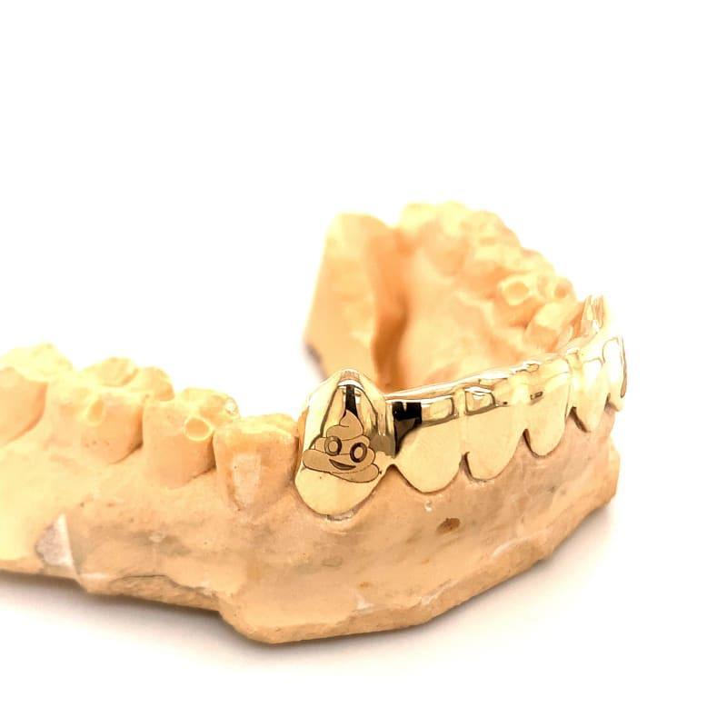 6pc Gold Emoji Bottom Grillz - Seattle Gold Grillz