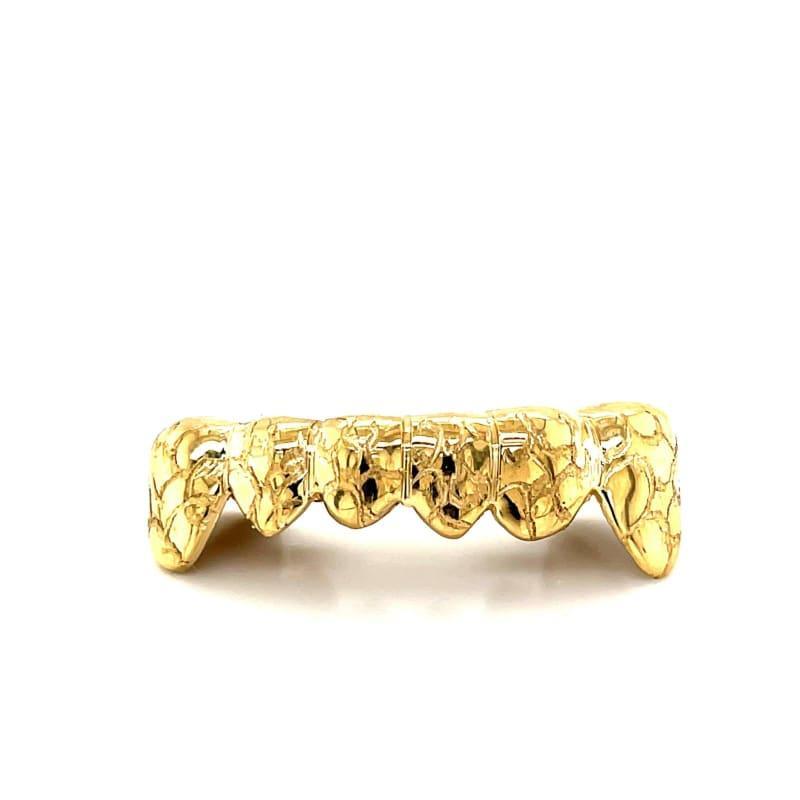 6pc Gold Nugget Cut Grillz - Seattle Gold Grillz