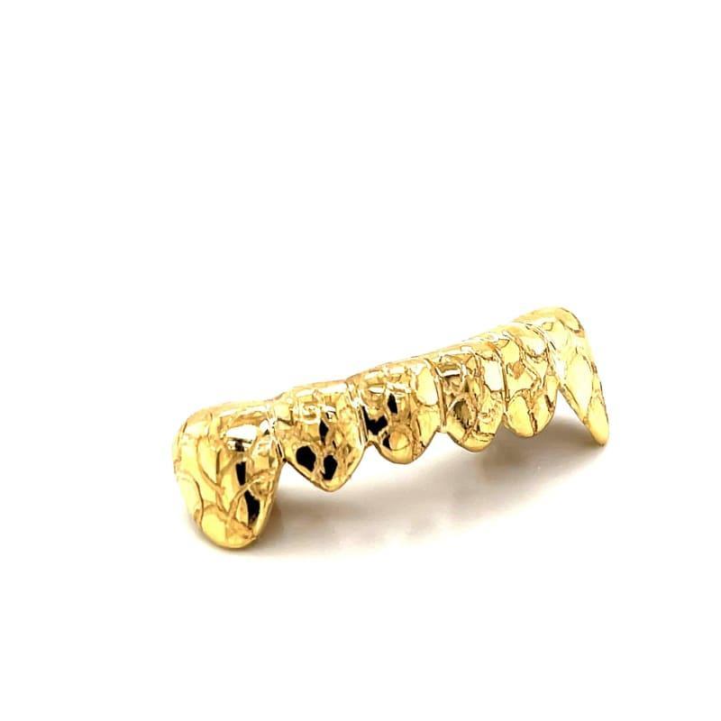 6pc Gold Nugget Cut Grillz - Seattle Gold Grillz