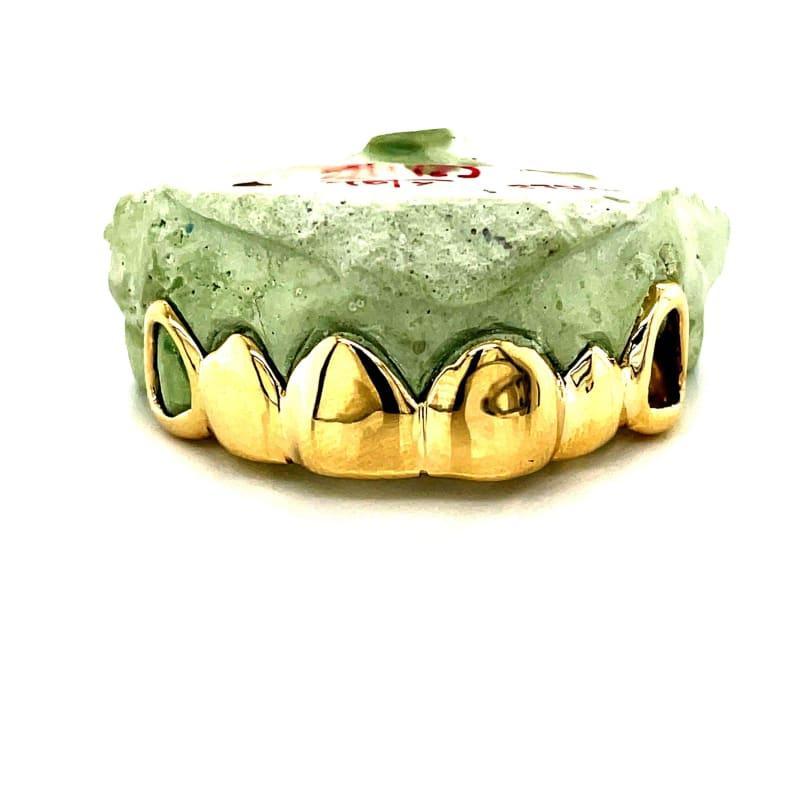 6pc Gold Open Face Fang Grillz - Seattle Gold Grillz