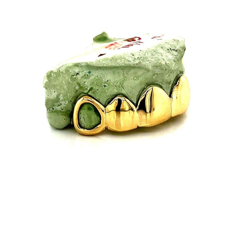 6pc Gold Open Face Fang Grillz - Seattle Gold Grillz