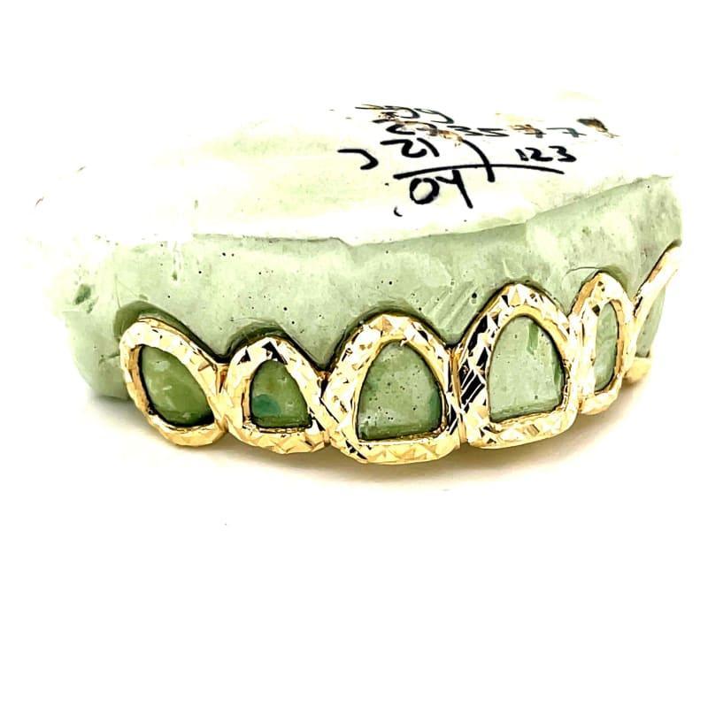 6pc Gold Open Face Trillionaire Grillz - Seattle Gold Grillz