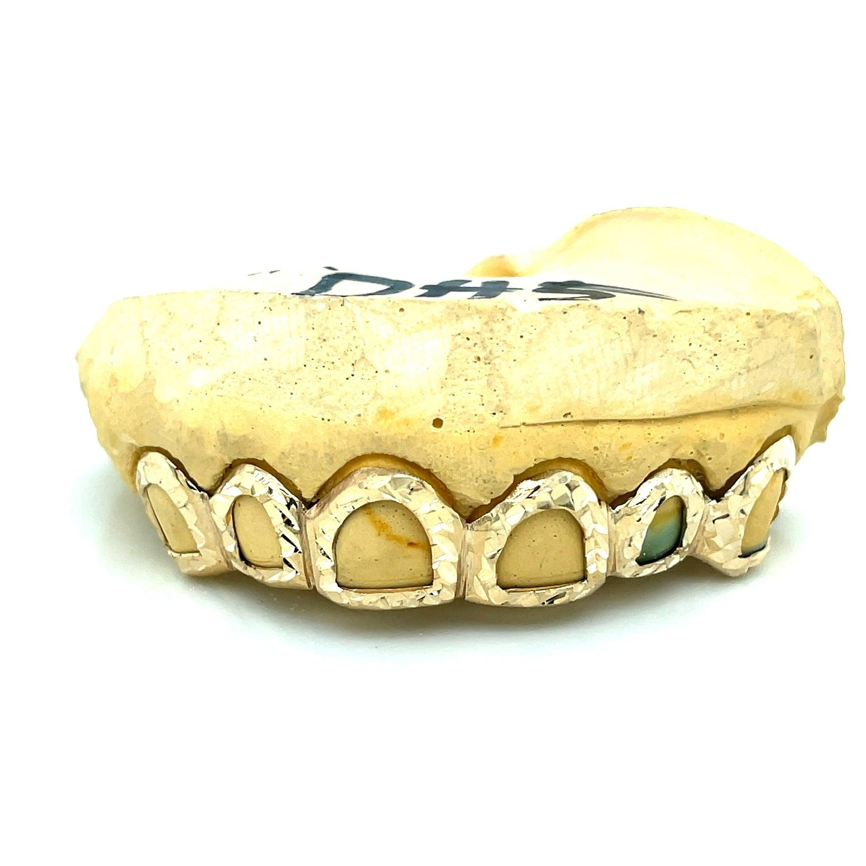 6pc Gold Open Trillion Cut Grillz - Seattle Gold Grillz