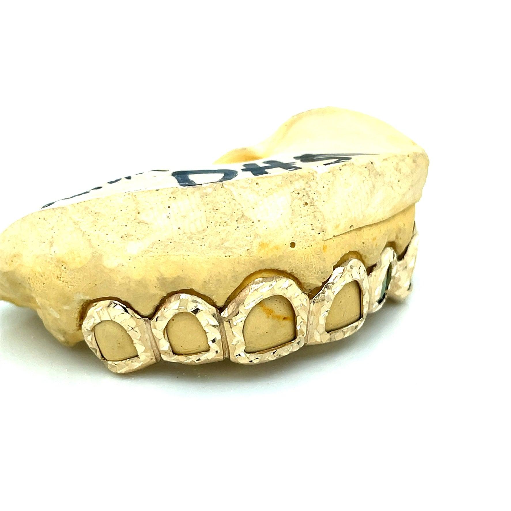 6pc Gold Open Trillion Cut Grillz - Seattle Gold Grillz