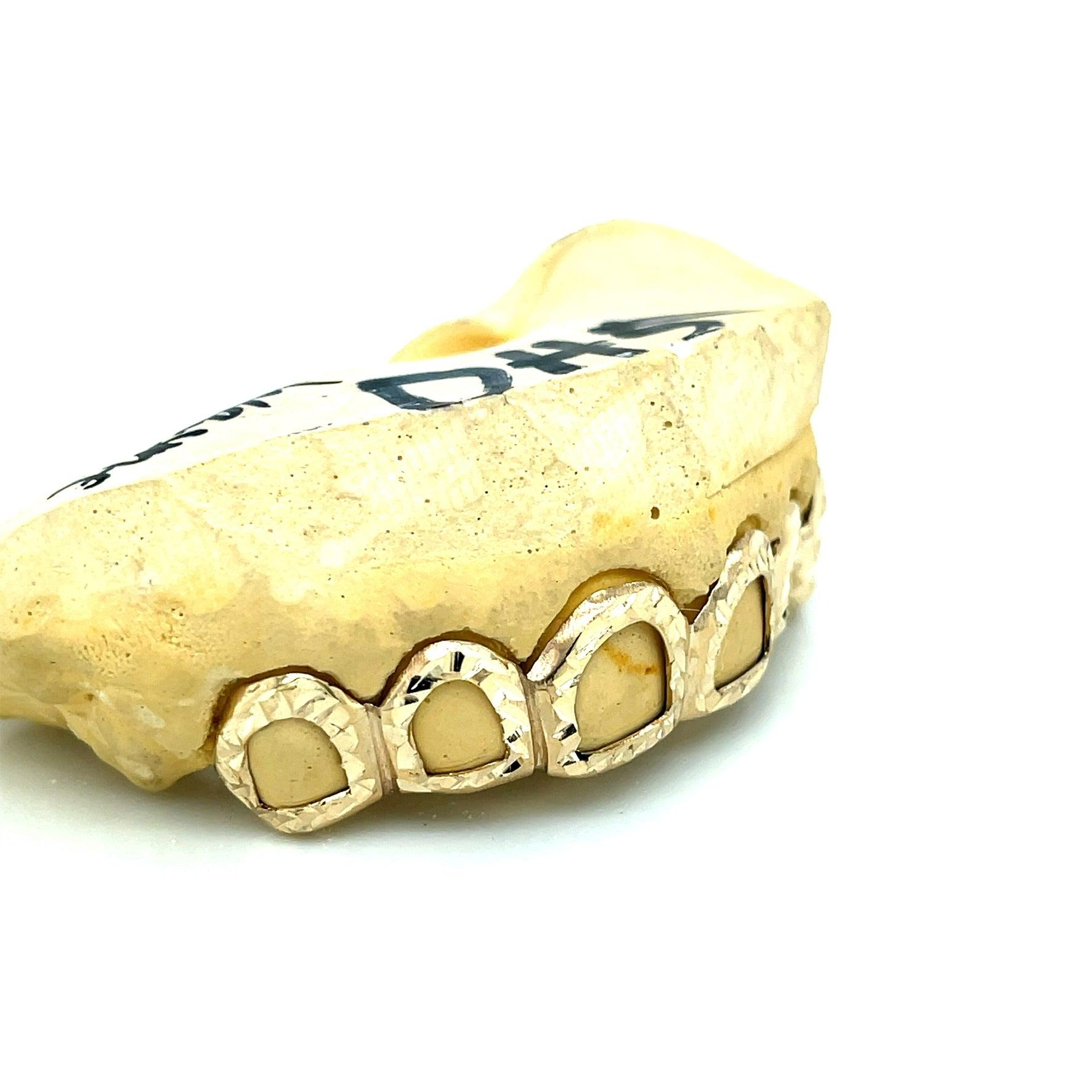 6pc Gold Open Trillion Cut Grillz - Seattle Gold Grillz
