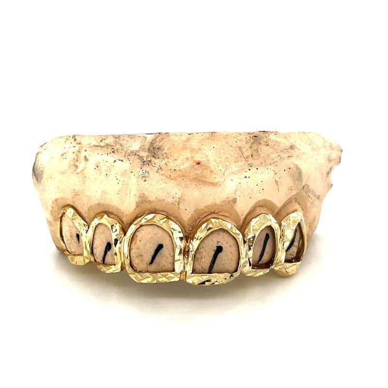 6pc Gold Open Trillionaire Grillz - Seattle Gold Grillz