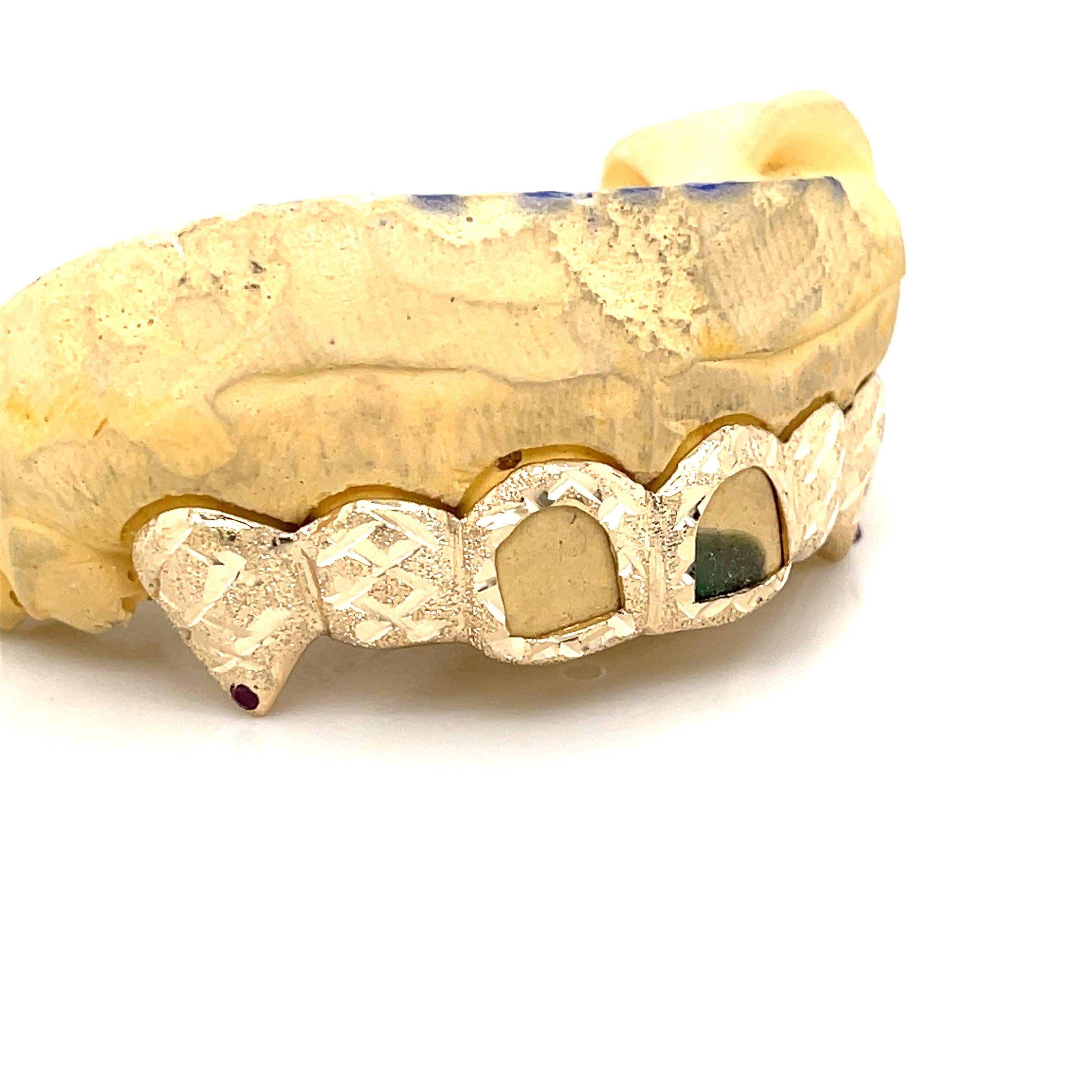 6pc Gold Snowflake Open Face Ruby Grillz - Seattle Gold Grillz