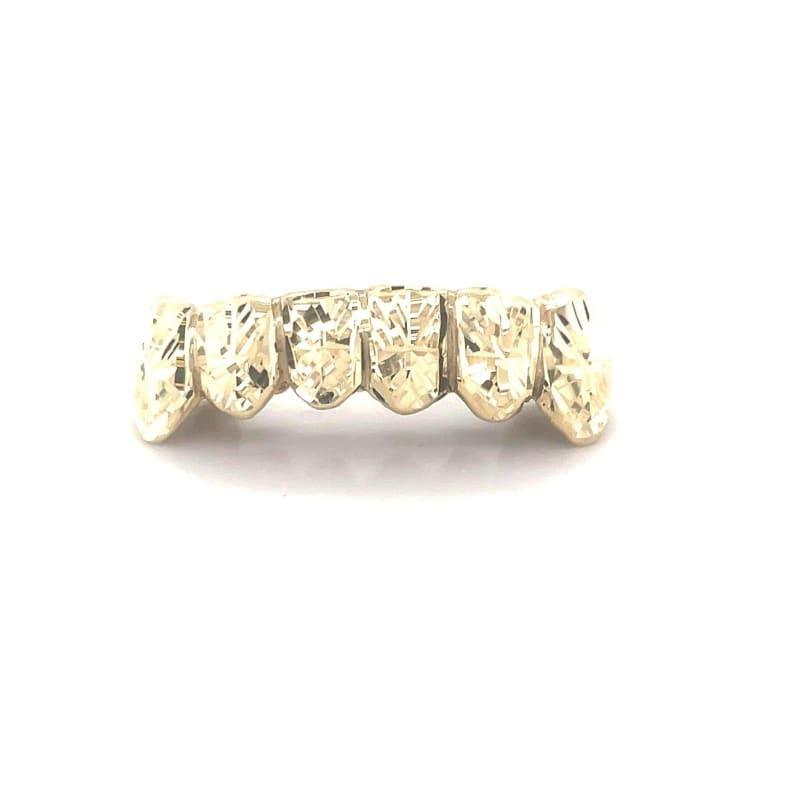 6pc Gold Sunburst Cut Grillz - Seattle Gold Grillz