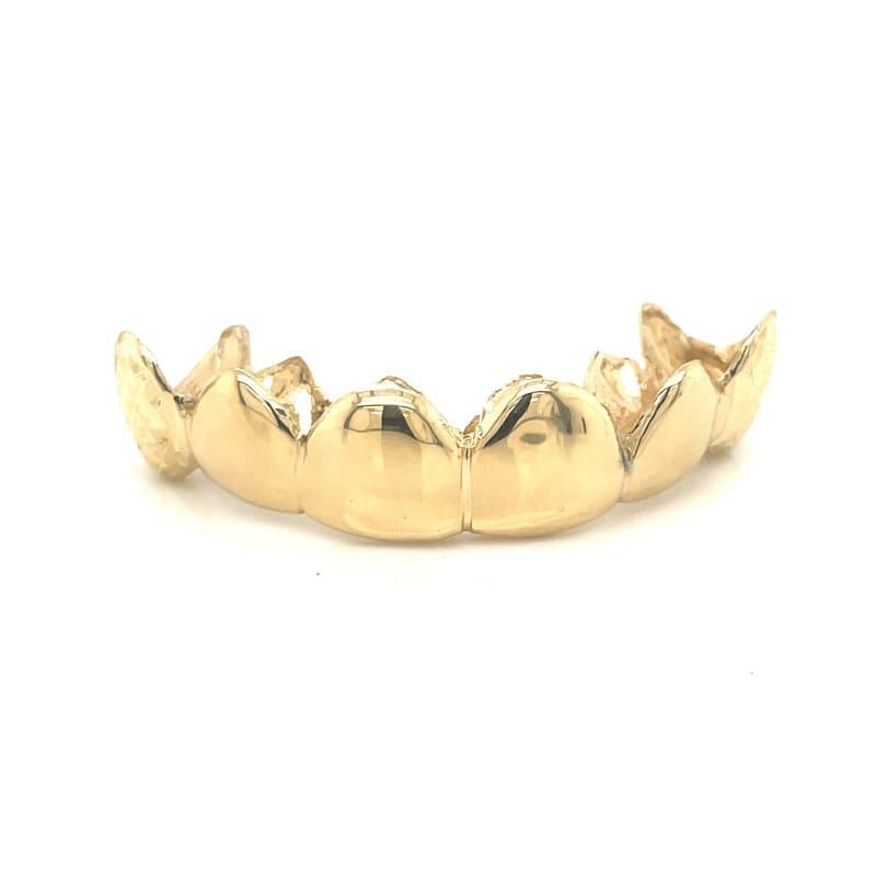 6pc Gold Trillion Cut Fang Grillz - Seattle Gold Grillz