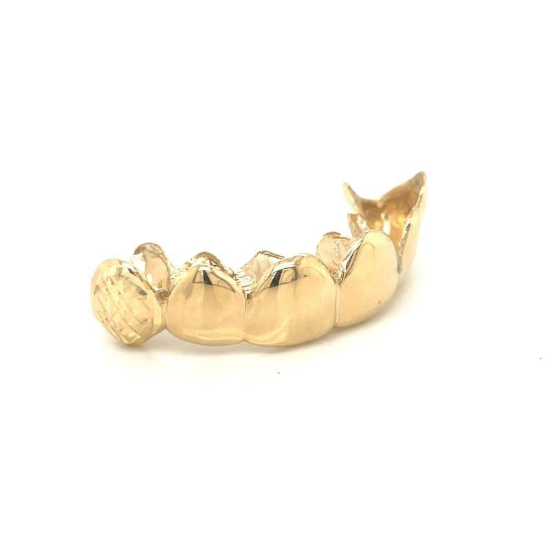 6pc Gold Trillion Cut Fang Grillz - Seattle Gold Grillz