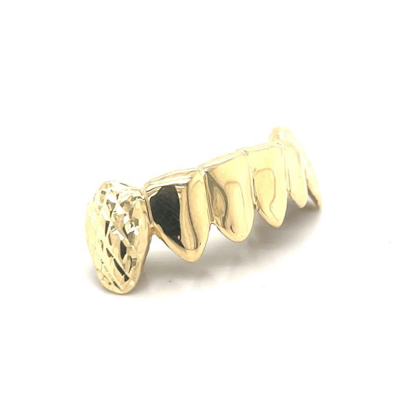 6pc Gold Trillion Cut Fang Grillz - Seattle Gold Grillz