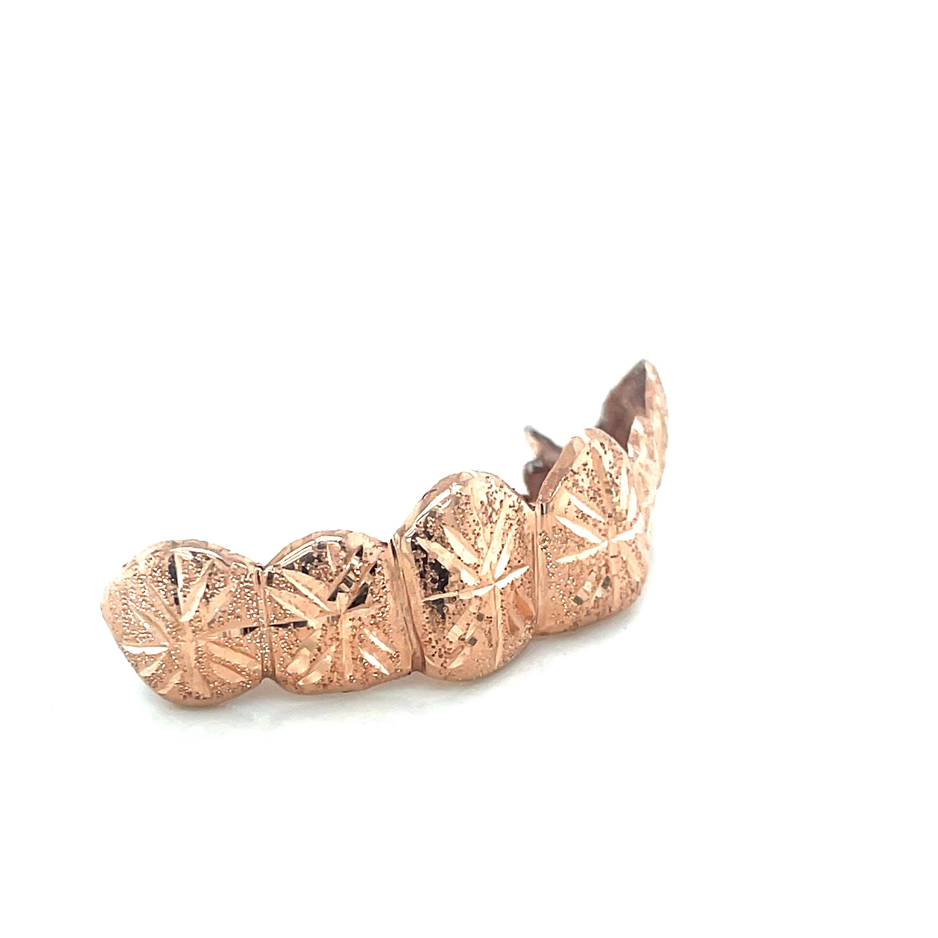 6pc Rose Gold Snowfall Top Grillz - Seattle Gold Grillz