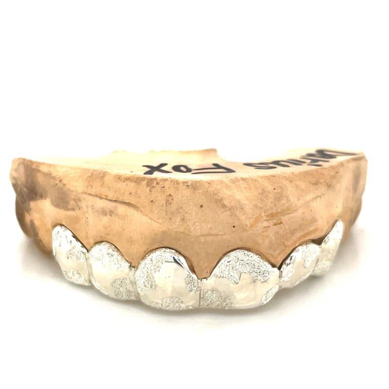 6pc Silver Earth Cut Top Grillz - Seattle Gold Grillz