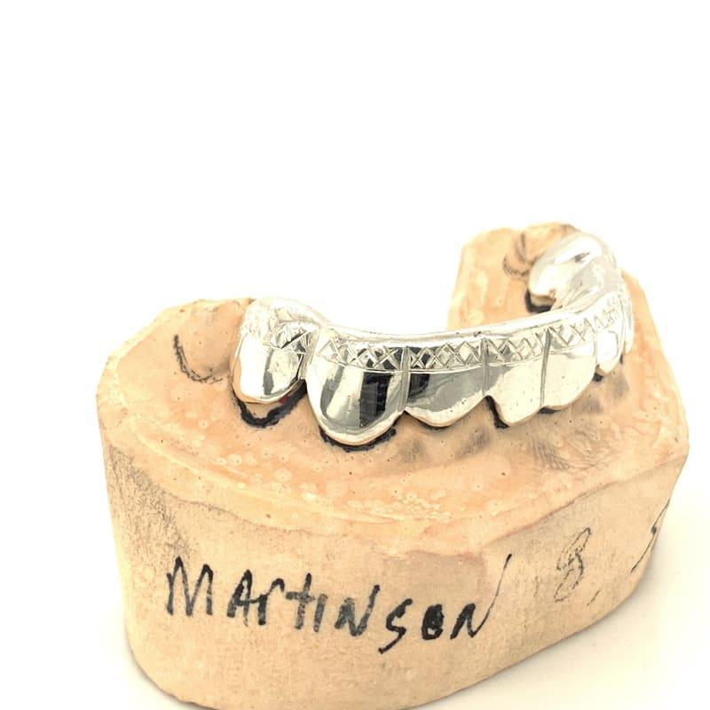 6pc Silver Trillion Tipped Grillz - Seattle Gold Grillz