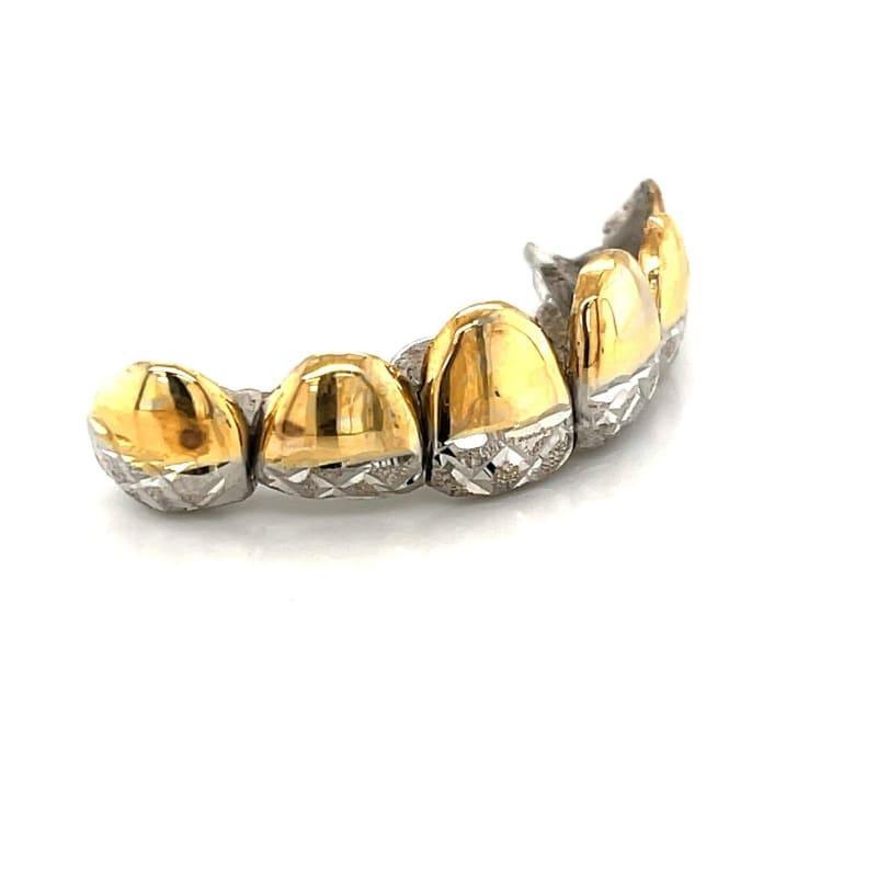 6pc Two Tone Dusted Grillz - Seattle Gold Grillz