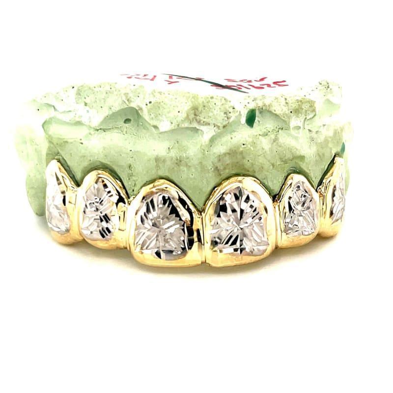 6pc Two Tone Sunburst Grillz - Seattle Gold Grillz