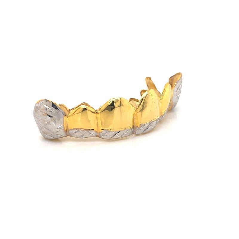 6pc Two Tone Trillionaire Grillz - Seattle Gold Grillz