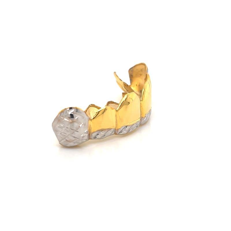 6pc Two Tone Trillionaire Grillz - Seattle Gold Grillz
