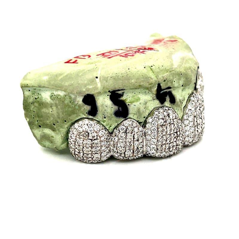 6pc White Gold Chandelier Diamond Grillz - Seattle Gold Grillz