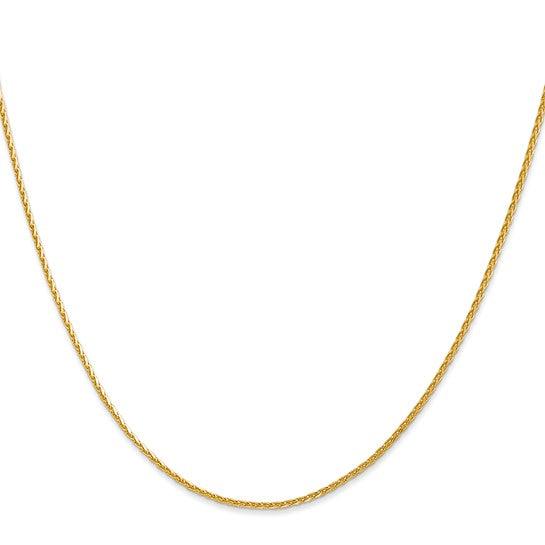 14k 1.4mm Diamond Cut Spiga Chain