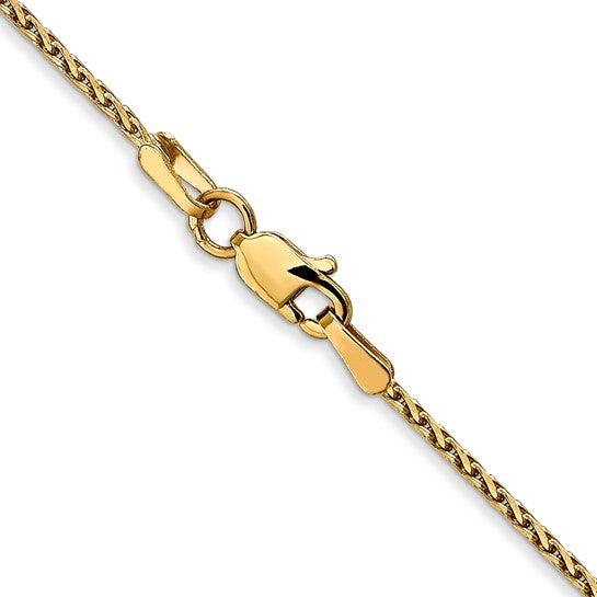 14k 1.4mm Diamond Cut Spiga Chain