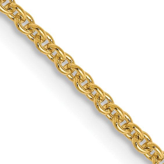 14k 1.4mm Round Cable Chain
