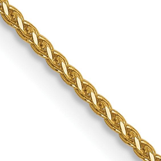 14k 1mm Solid Diamond Cut Spiga Chain