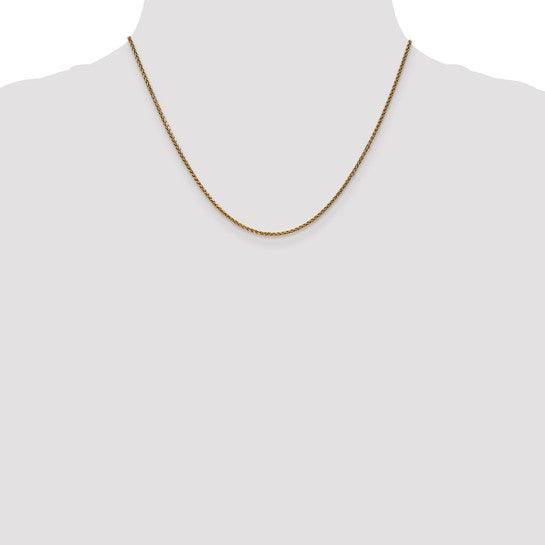 14k 1.4mm Diamond Cut Spiga Chain