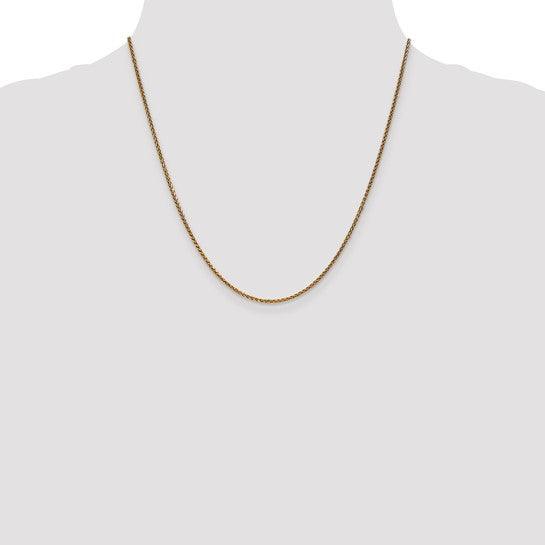 14k 1.4mm Diamond Cut Spiga Chain