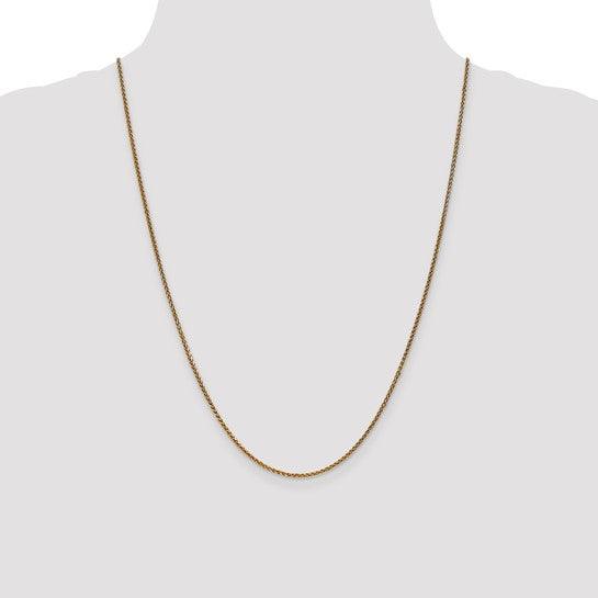 14k 1.4mm Diamond Cut Spiga Chain