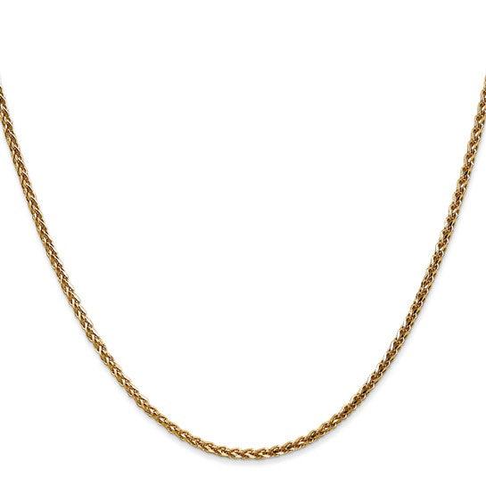14k 1.80mm Solid Diamond Cut Spiga Chain