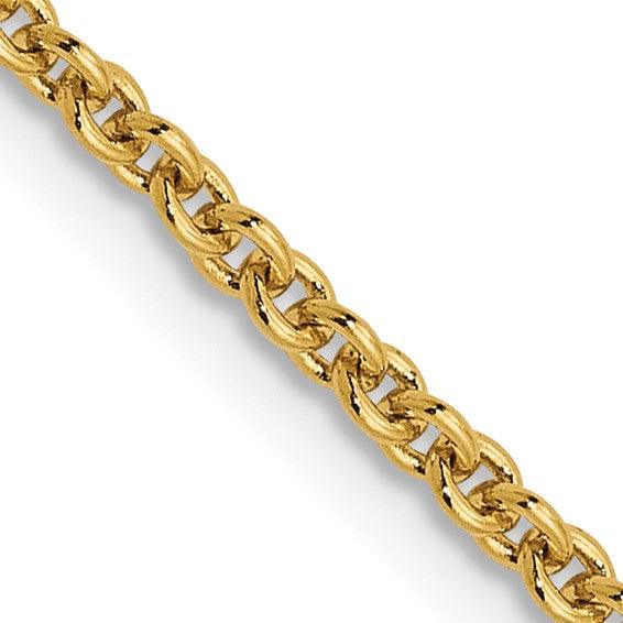 14k 1.8mm Solid Polished Cable Chain