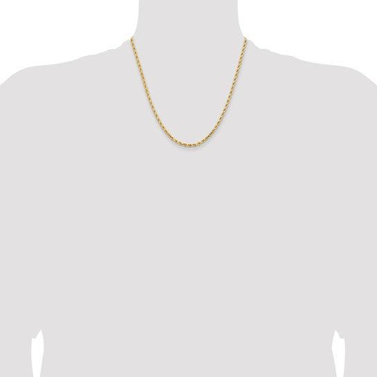 14k 3.25mm Diamond-cut Rope Chain