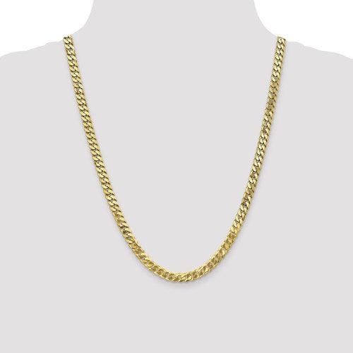 14k 6.5mm Semi-Solid Curb Link Chain