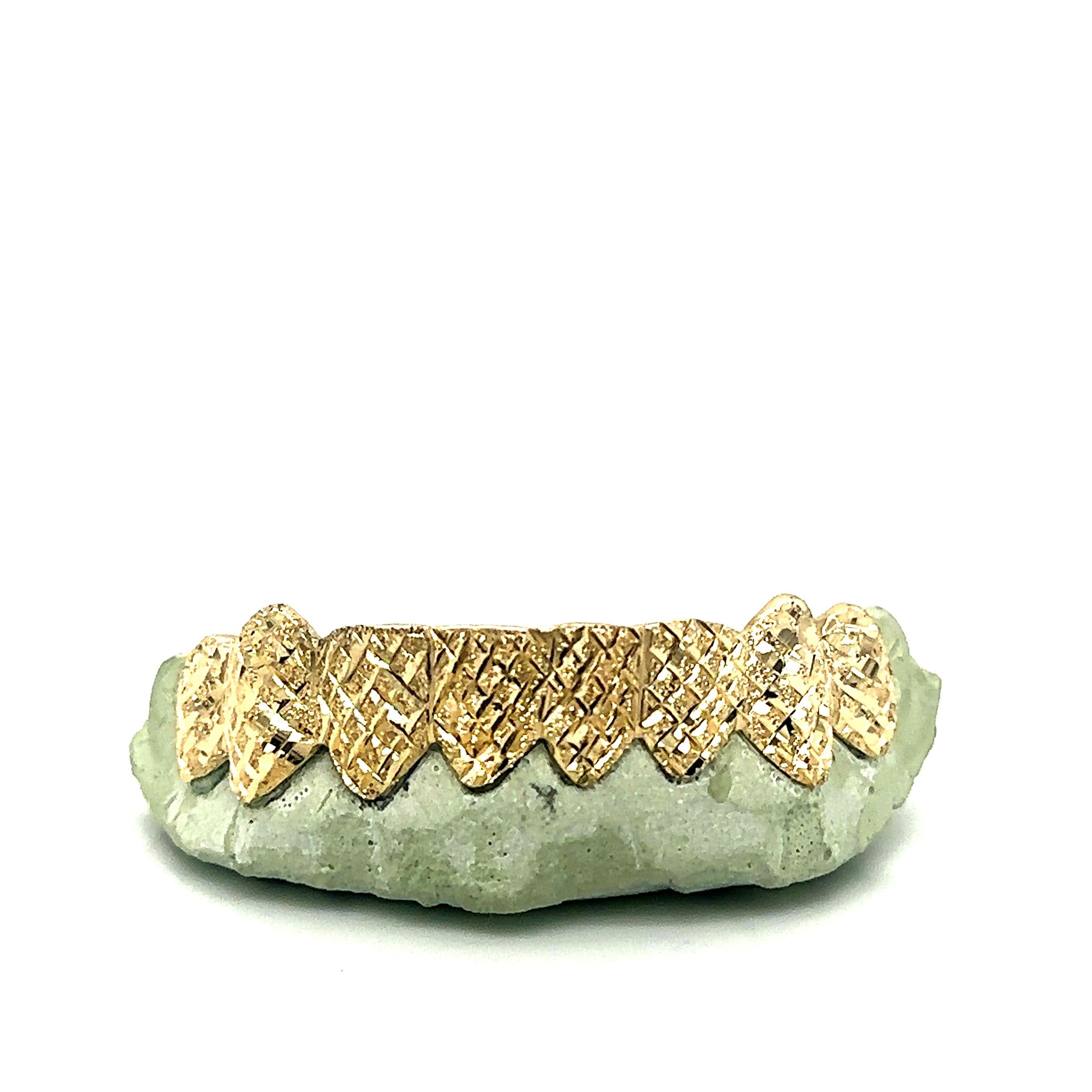 8pc Gold Basketball Net Bottom Grillz - Seattle Gold Grillz