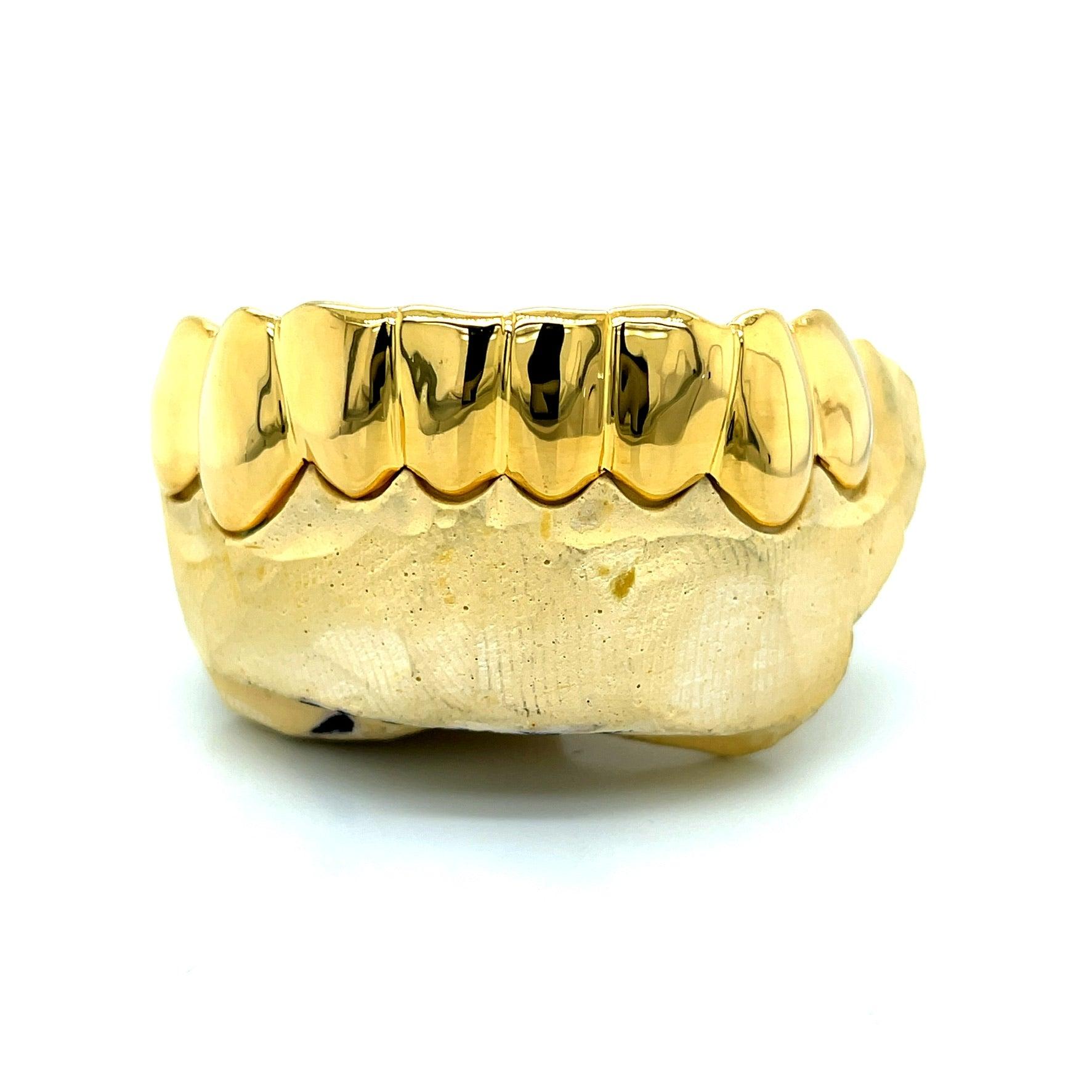 8pc Gold Bottom Grillz - Seattle Gold Grillz