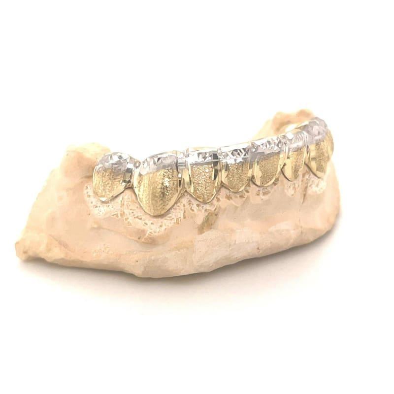 8pc Gold Dusted French Tip Grillz - Seattle Gold Grillz