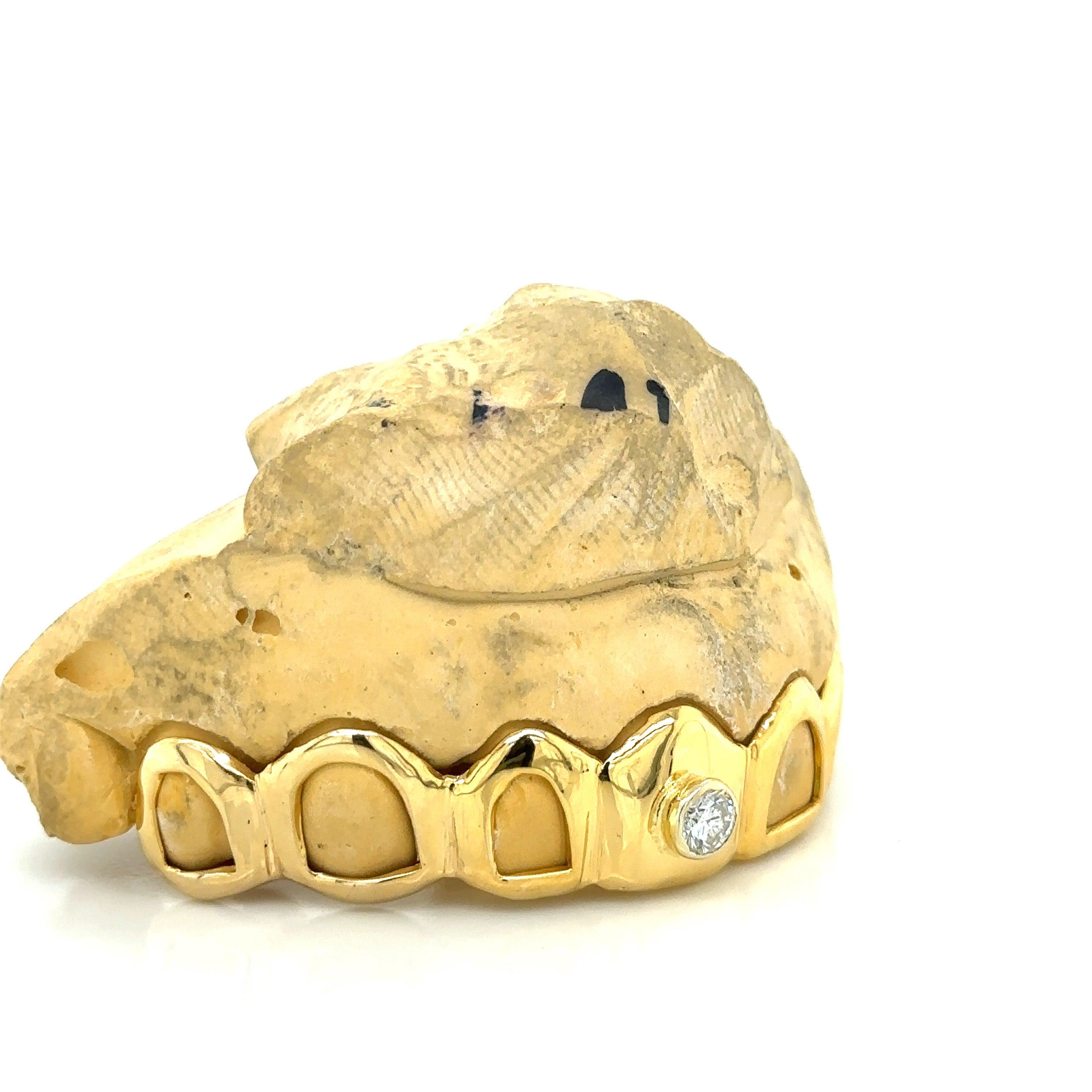 8pc Gold Open 29pt Diamond Grillz - Seattle Gold Grillz