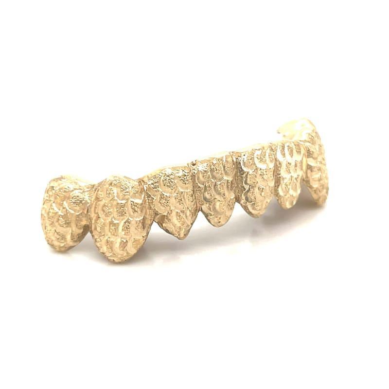 8pc Gold Snakeskin Bottom Grillz - Seattle Gold Grillz