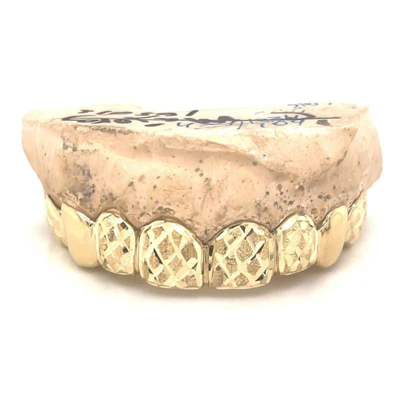 8pc Gold Snowflake Polished Top Grillz - Seattle Gold Grillz